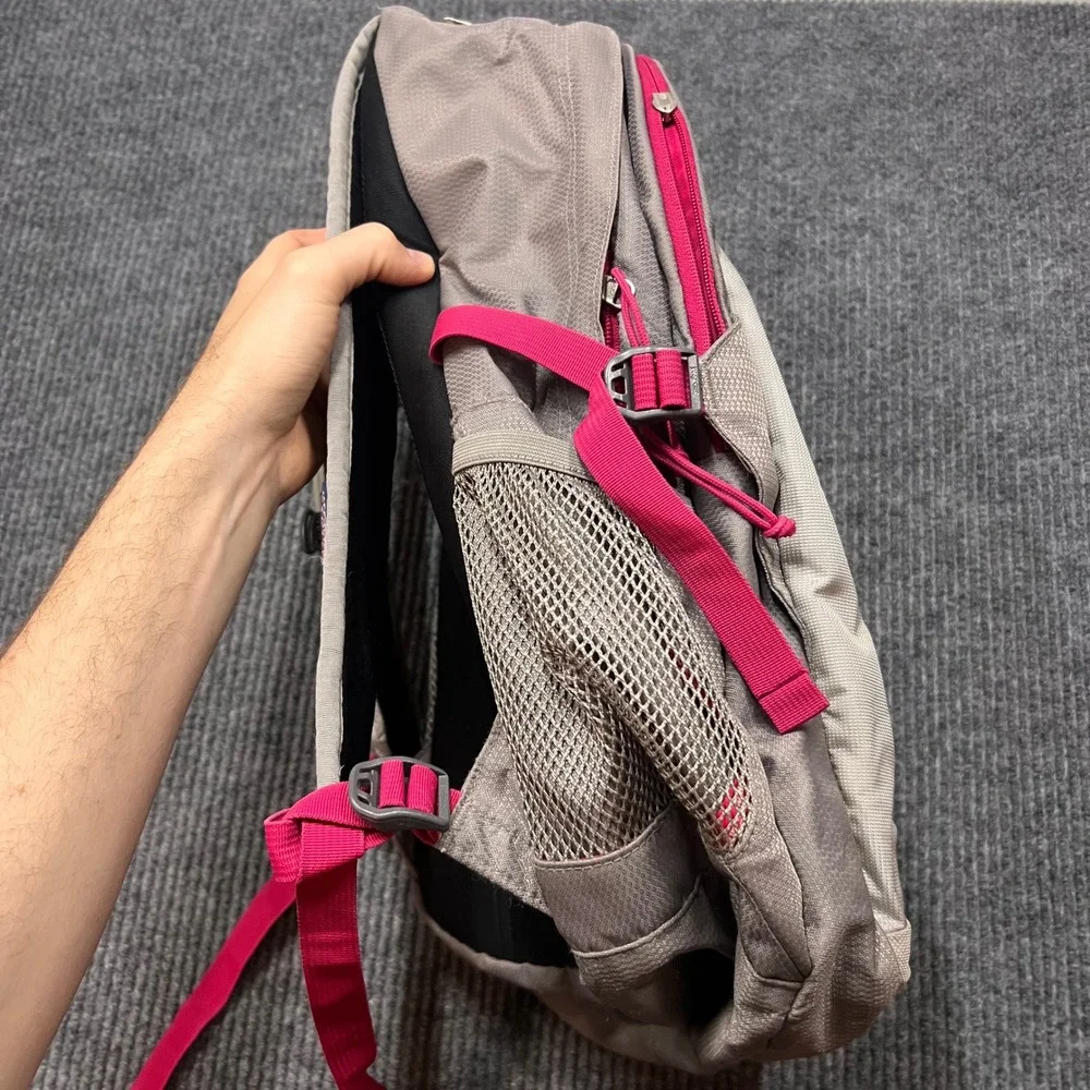 JanSport Agave 32L Backpack Grey Pink Hiking School Daypack T14F laptop bag